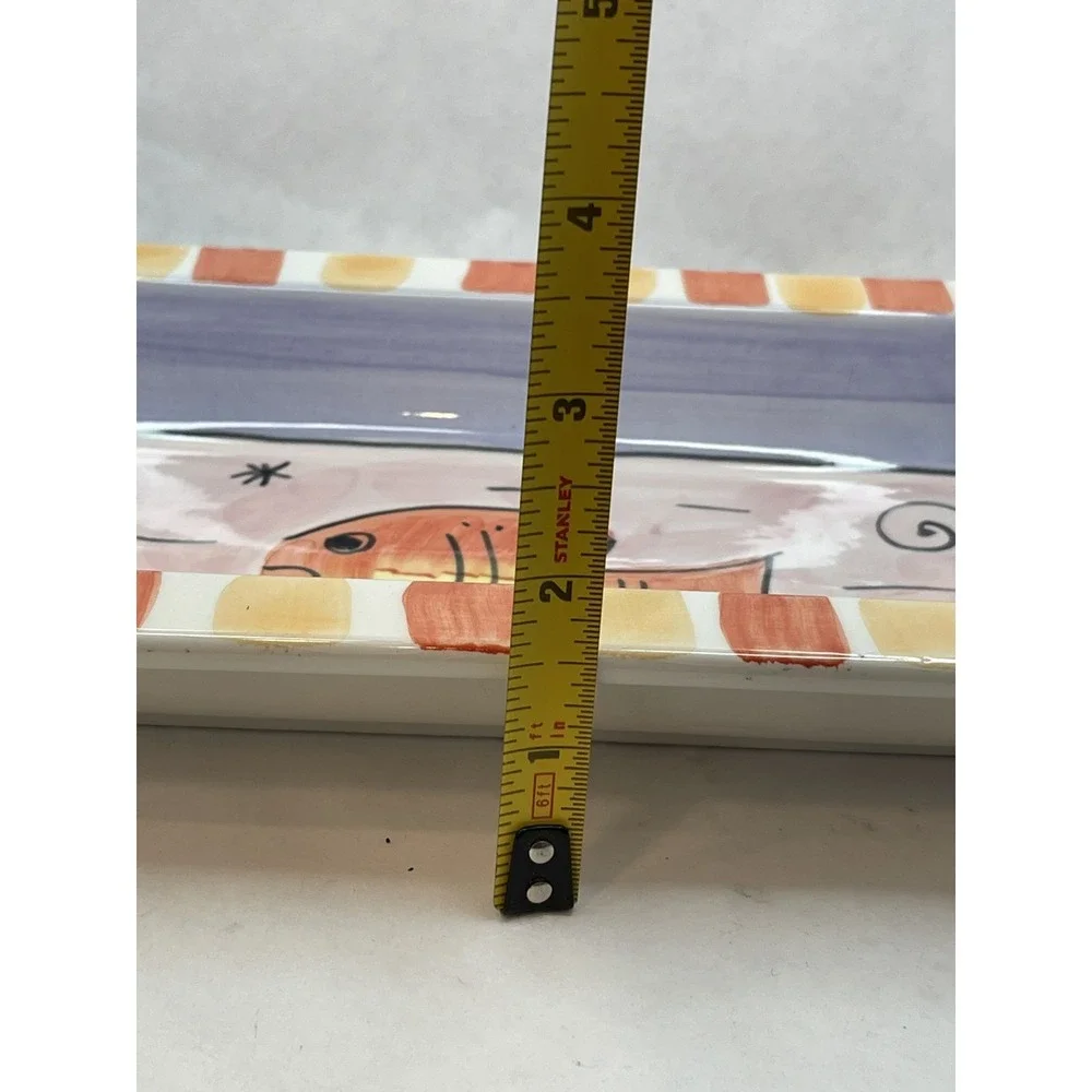 Ceramic‎ Serving/Appetizer Dish ~ Hand Painted~  Made in Italy - Picture 7 of 9